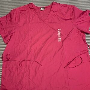 Cherokee Pink Scrub Top NWT 3XL
